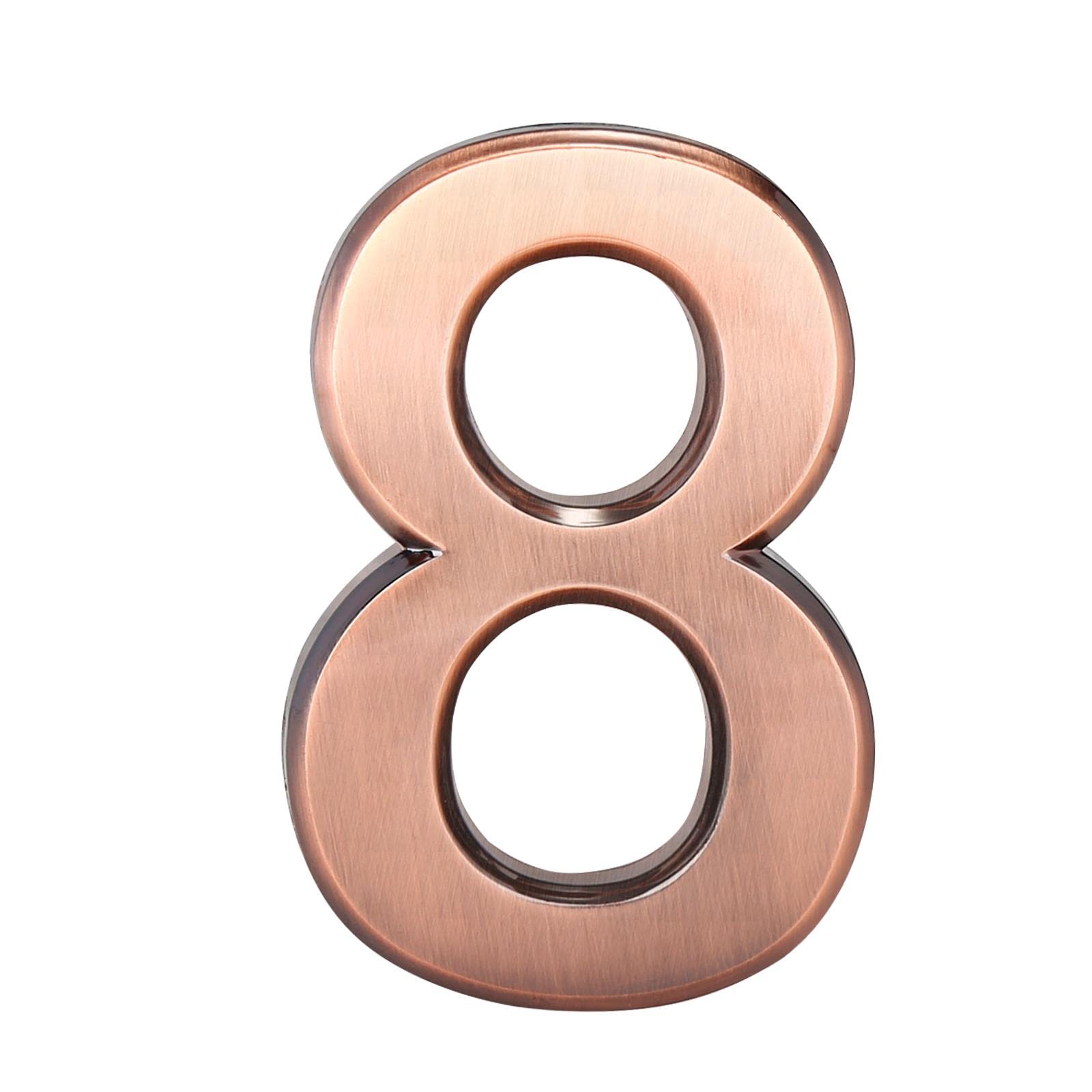 32Nd Bronze Effect Abs Plastic Door Number With Self Adhesive Back 7.5Cm - 8