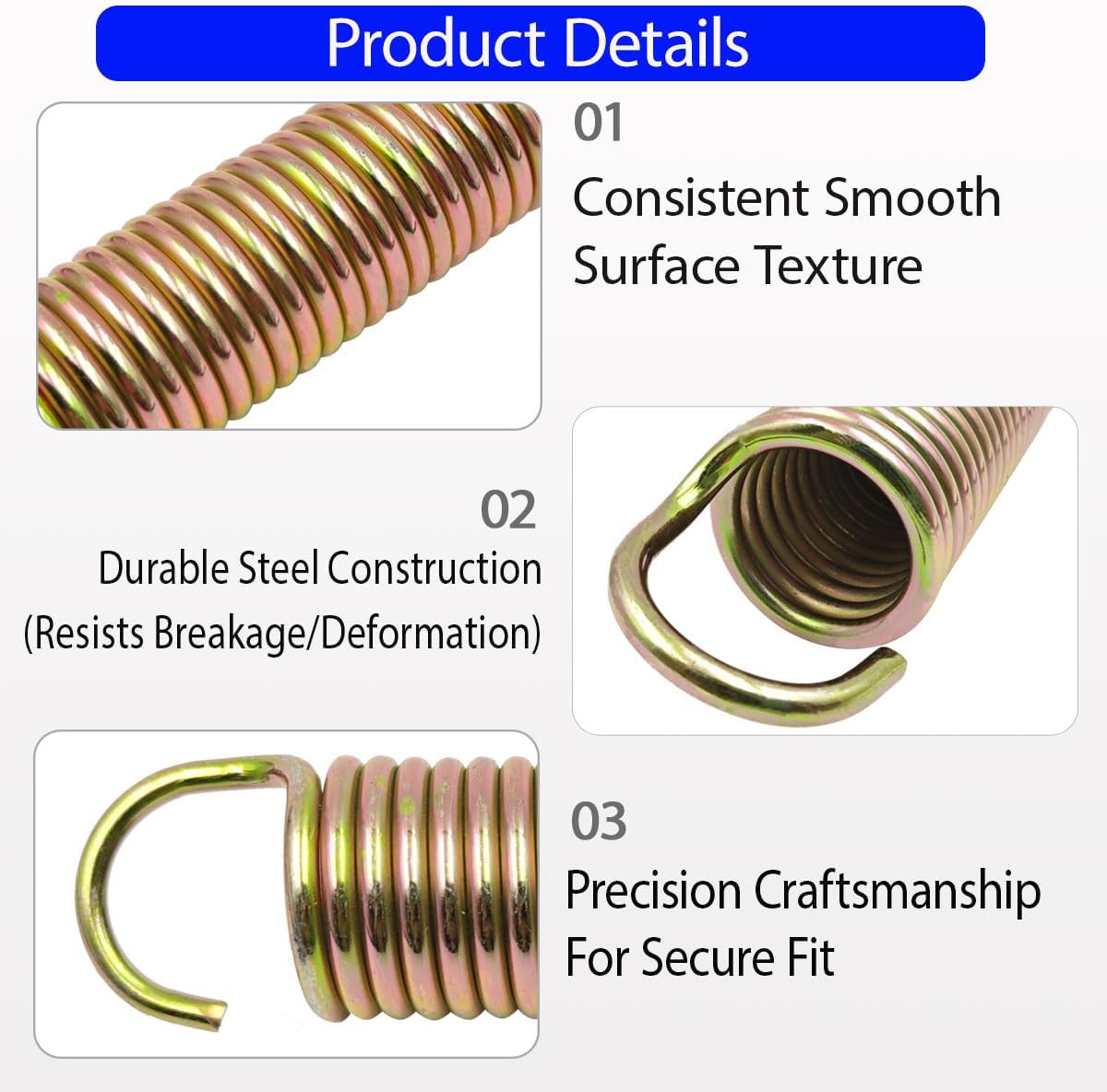 1-603414 Extension Spring Replacement for Toro, Exmark, Lawn-Boy Mowers - Compatible with FMD52, Z Master, TimeCutter Models (1990-2014) - 1 Pack