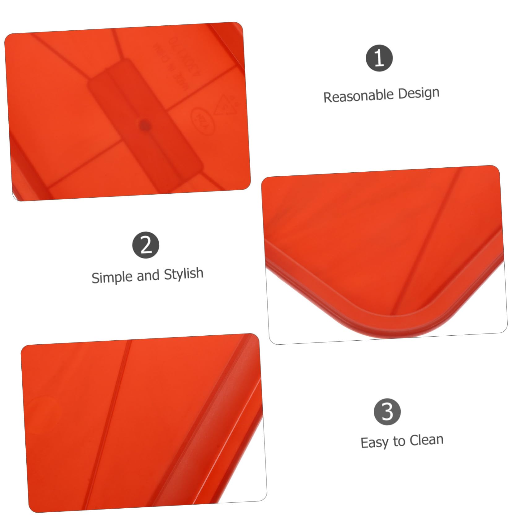 VICASKY Sottovasi Rettangolari in Plastica Rosso 10 Pezzi per Piante