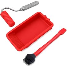 Silicone Glue Roller Kit Silicone Wood Applicator Kit with Tray and Brush Even Spread Edge Gluing Tool Set for Woodworking Arts Crafts Around the Home and Hobbyists