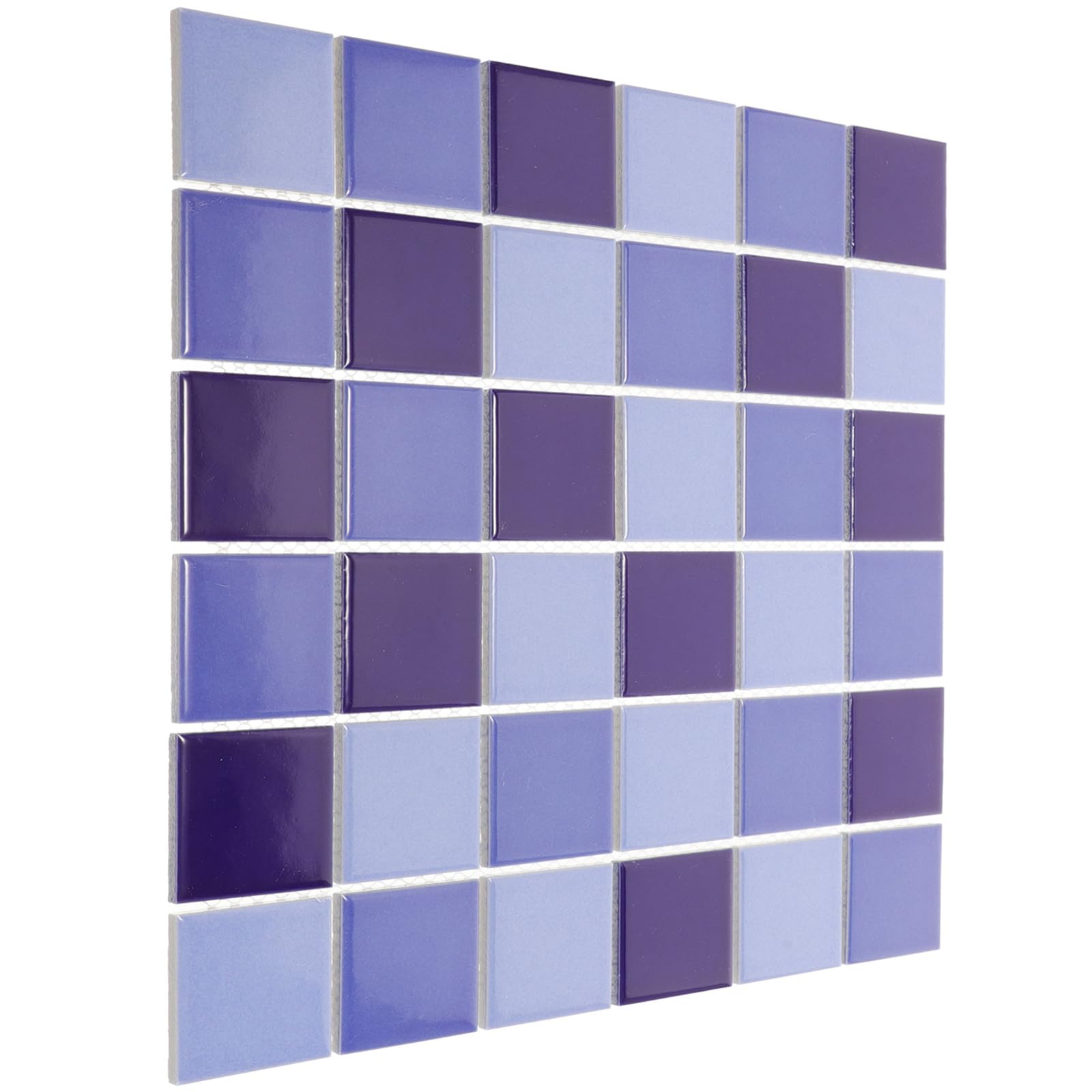 Carrelage bleu de piscine en céramique anti-taches, lot 36pcs pour rénovation facile