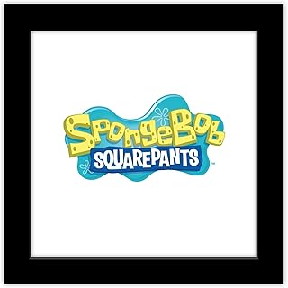 Gallery Pops Nickelodeon SpongeBob SquarePants - Logo Wall Art Wall Poster, 12" x 12", Black Framed Version