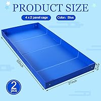 Vista 2 de Thyle 2 piezas de jaula de conejillo de indias forro de plástico corrugado base de 2 x 4 paneles tamaño 55 pulgadas de largo x 27 pulgadas de ancho