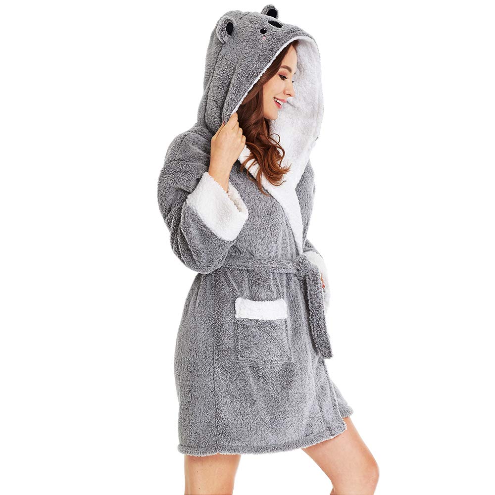 Buy TIMSOPHIush Robes for Womens Bathrobes with Hood Soft Animal Robes