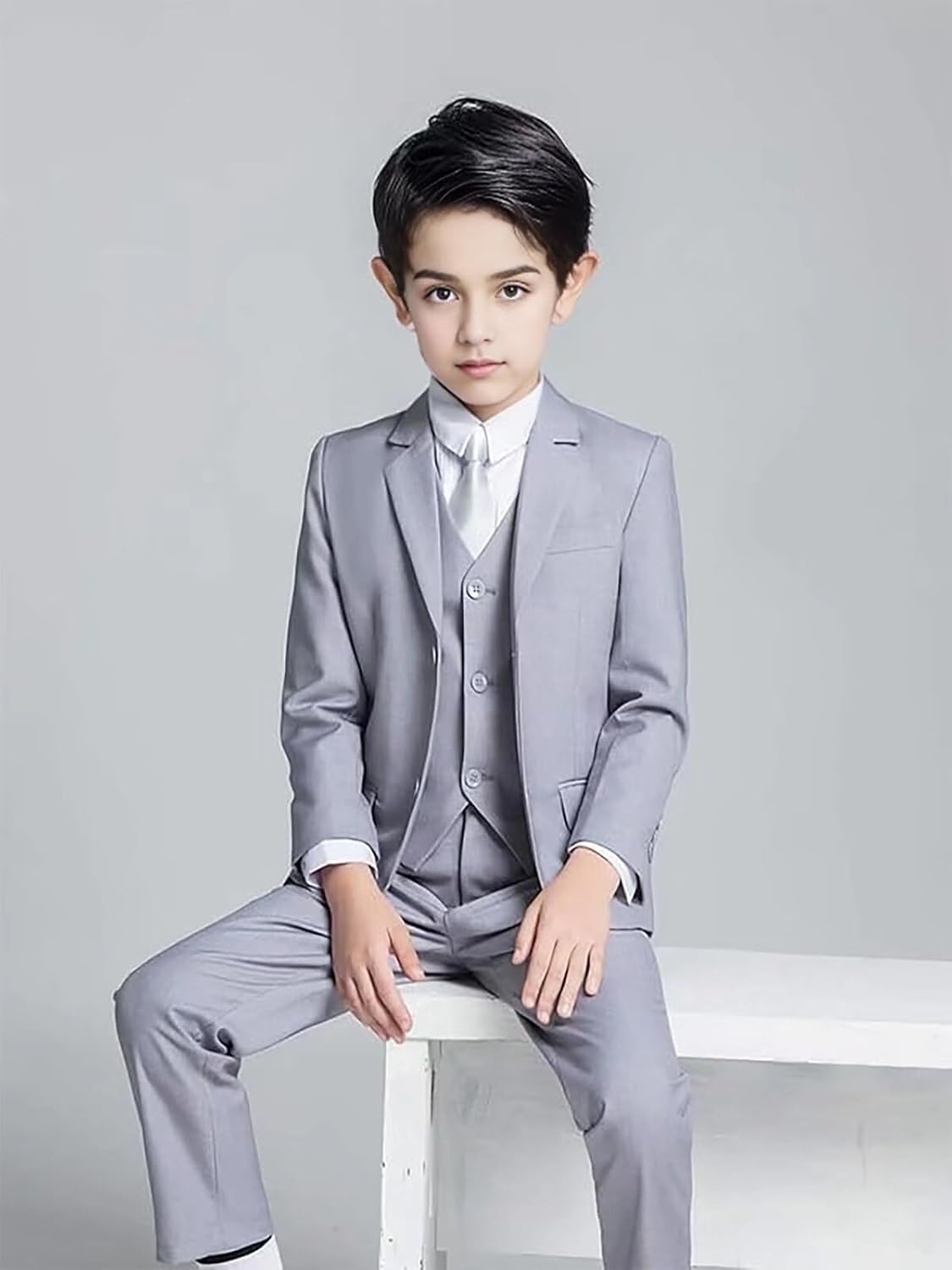 Boys Suit for Kids Tuxedo Boys Formal Dress 3 Piece Slim Fit Suit Set Wedding Ring Bearer Outfit