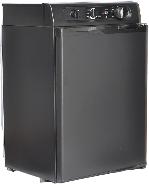 Smad Gas Fridge, 3 Way Camping Fridge 61L for Campervan, Motorhome, RV, Camper, 240V/12V/LPG Propane, Black