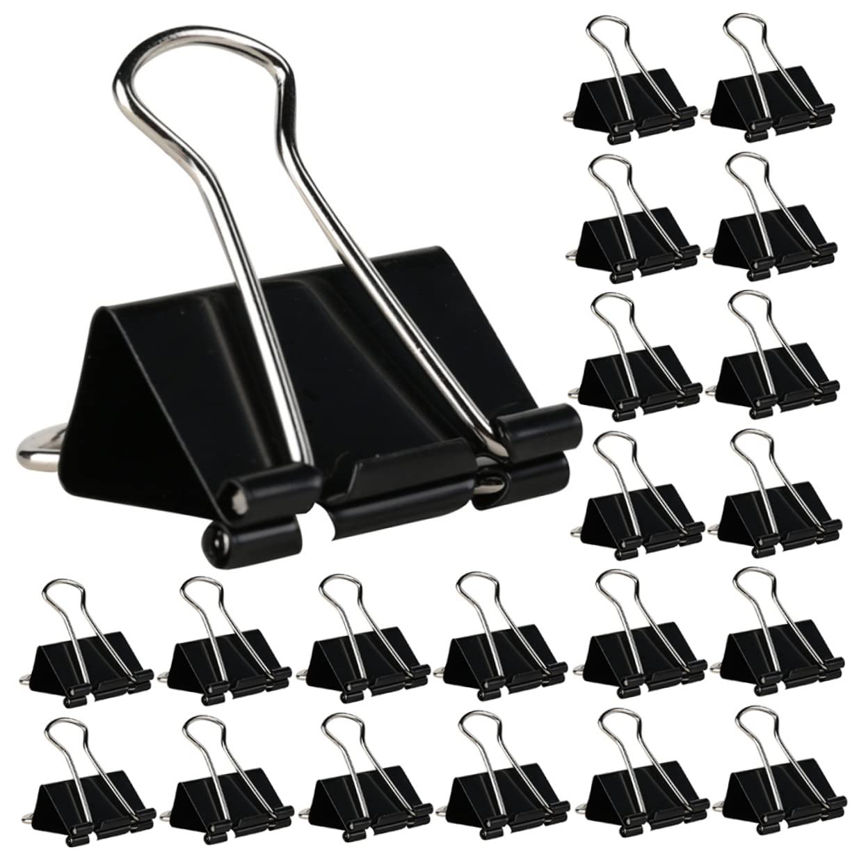 Schwarze Metall Binderclips 51mm, Große Dokumentenklammern