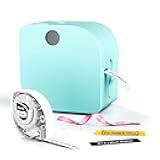 Phomemo P12 Label Maker Machine with Tape, Bluetooth Small Label Maker with Multiple Templates Portable Thermal Transfer Ribbon Label Printer for Home, School, Organization, Office, Green