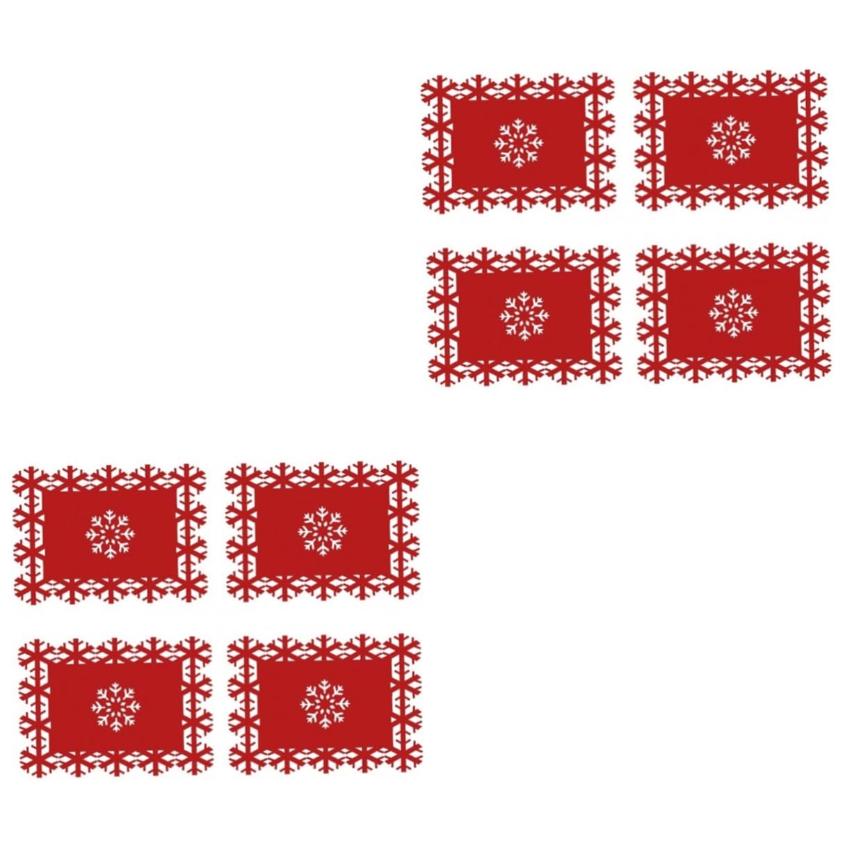 Sets de table de Noël flocon de neige Amosfun lot de 8 pièces pour dîner festive