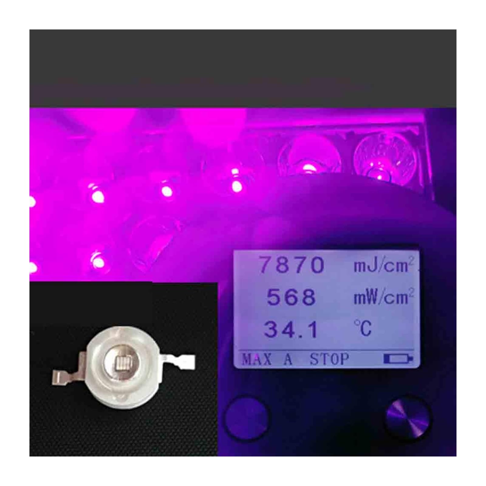 lámpara de curado UV, Lámpara De Curado Resina LED UV 405nm, Luz Ultravioleta 365nm Y 395nm, Pegamento Soldadura PCB, Barniz Inyección Tinta, Pintura Pantalla(700W,365nm)