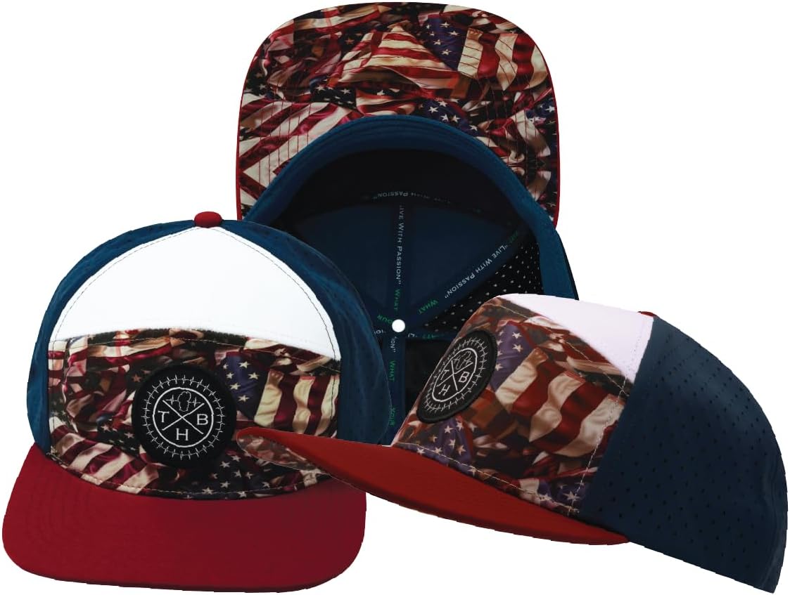 Color Vibes Flag Laser Mesh Snapback Hat for Men & Women | Flat Bill Trucker Hat | Undervisor Design