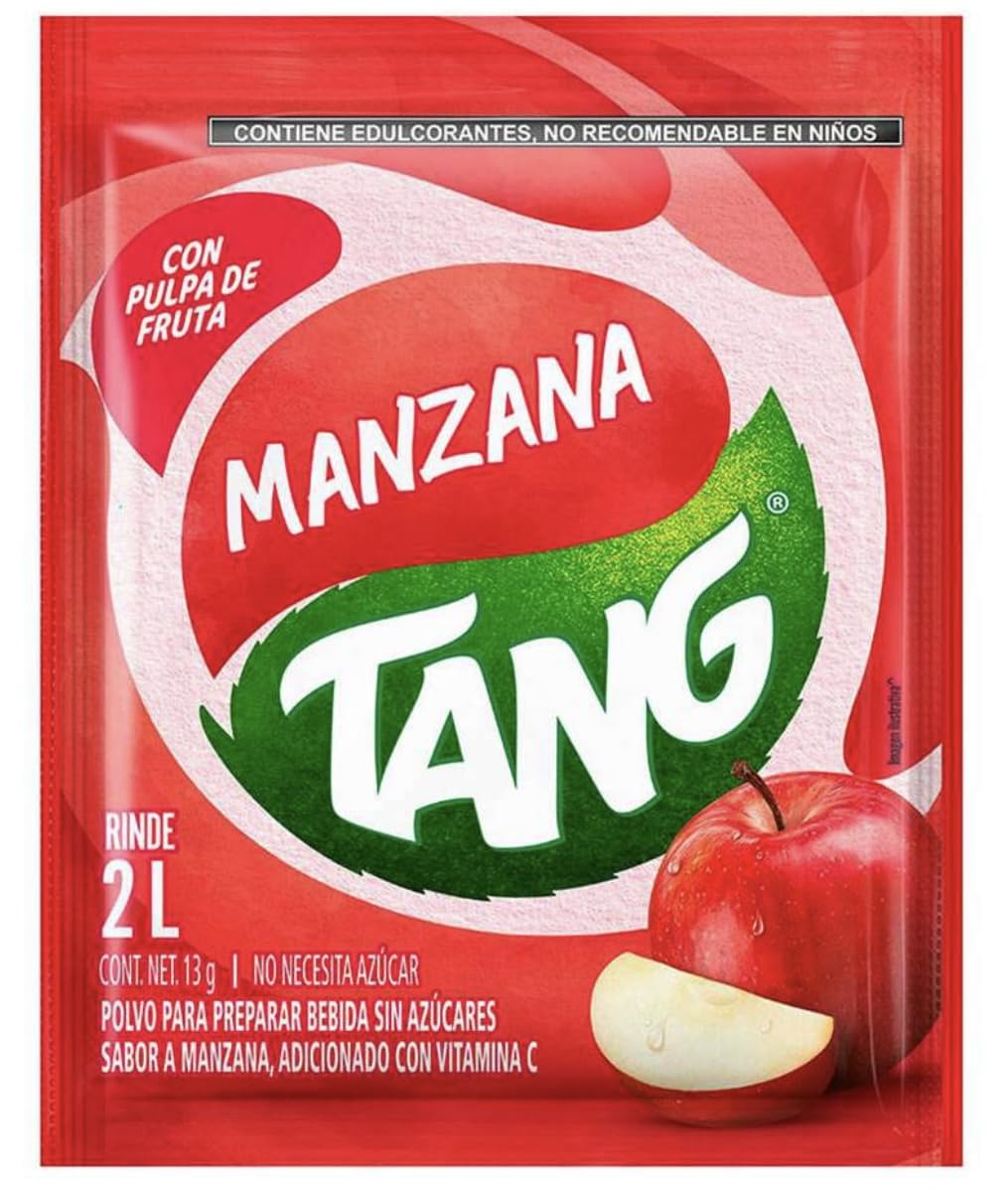 Generic Manzana Apple TANG No Sugar Needed Makes 2 Liters Of Drink Mix 12 Pack by Border Merchant