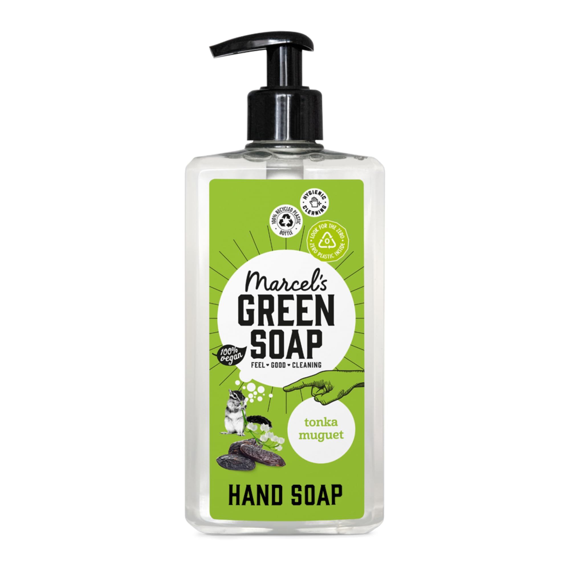 Marcel's Green Soap - Hand Soap Tonka & Muguet - Handwash Dispenser - Eco friendly - Vegan - 97% Biodegradable - 500 ML