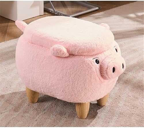 Miniatura 6 de Home 2 Office Taburete otomano de almacenamiento de cerdos para dormitorio, sala de juegos o decoración de guardería, otomana suave en forma de
