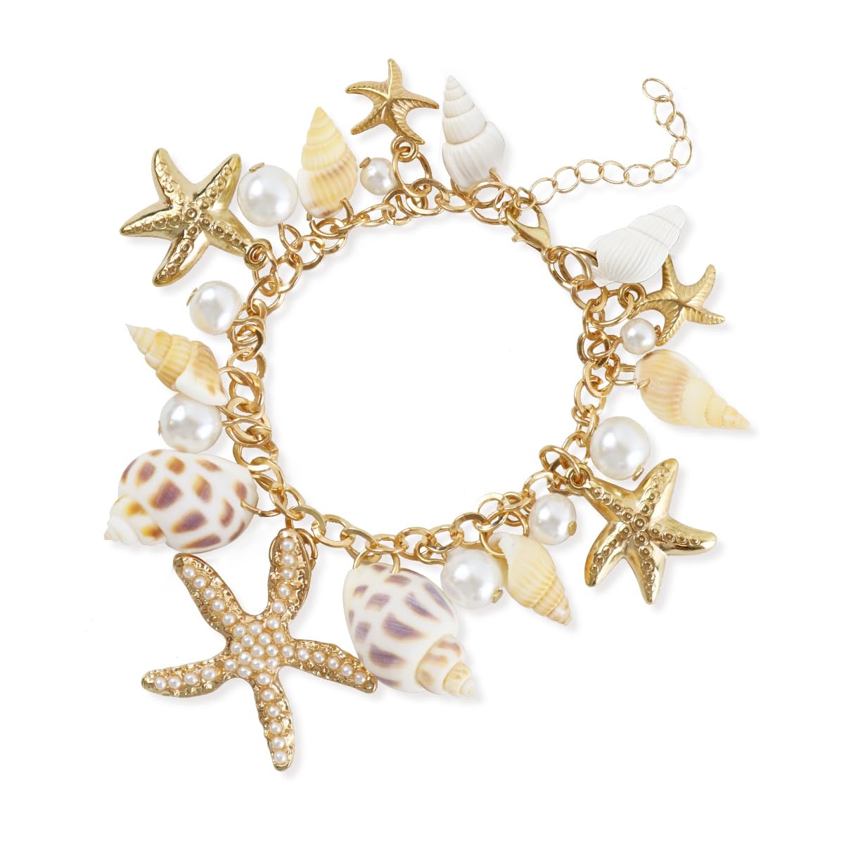 WaClaw Starfish Shell Bracelets Mermaid Beach Jewelry Conch Starfish Bracelet Charm Women Bohemian Adjustable Seashell Bra... - Review, Price and Buying Guide