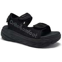 Mens Orthopedic Wide Tox Box Sandals Summer Plantar Fasciitis Arch Support Diabetic Hook Loop Strap Athletic Sport Shoes, Comfortable Casual Breathable Camping Waterproof Beach Walking Sandals