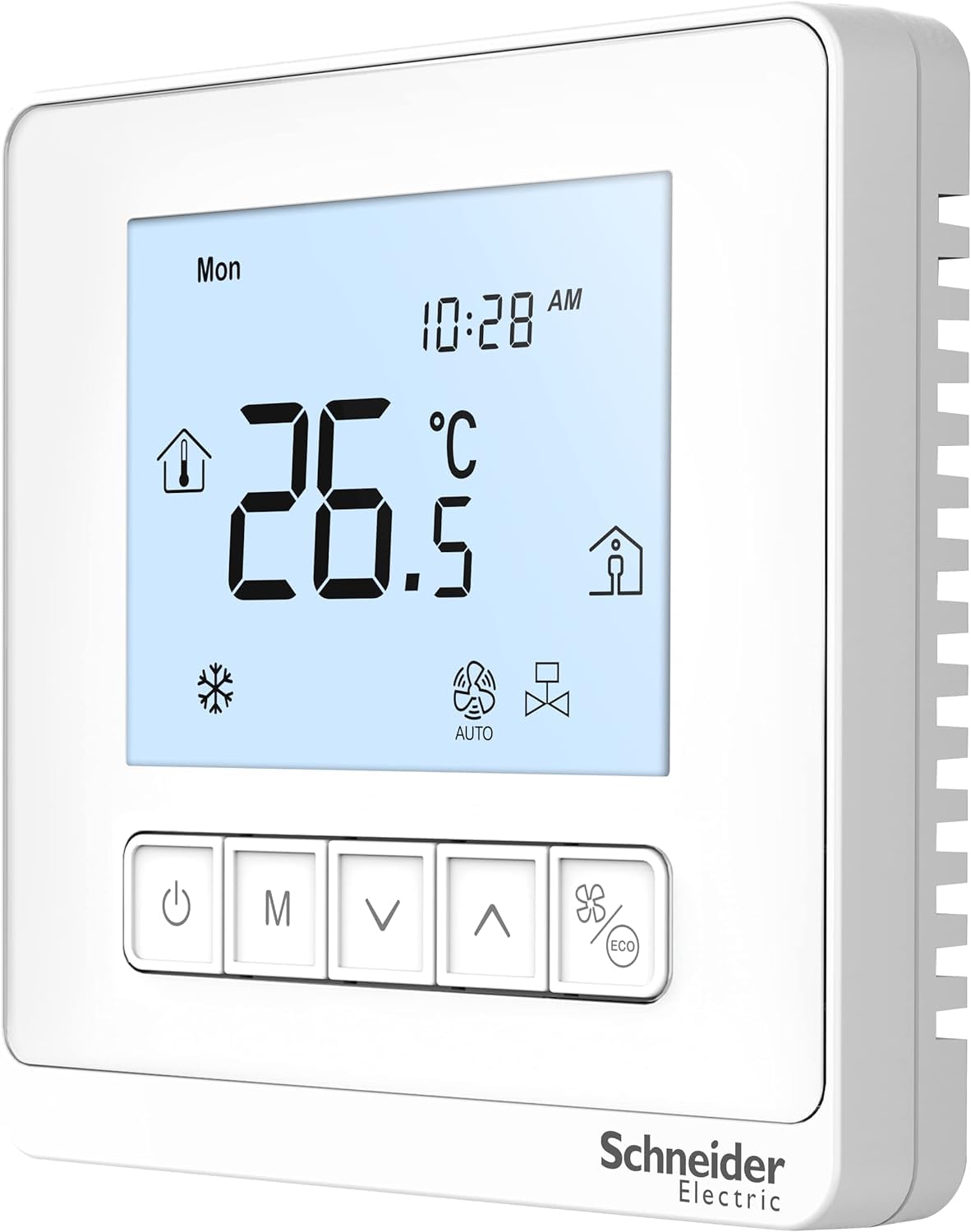 BMS - Termostato para ventilador y convector (2 tubos, encendido/apagado, 240 V), color blanco
