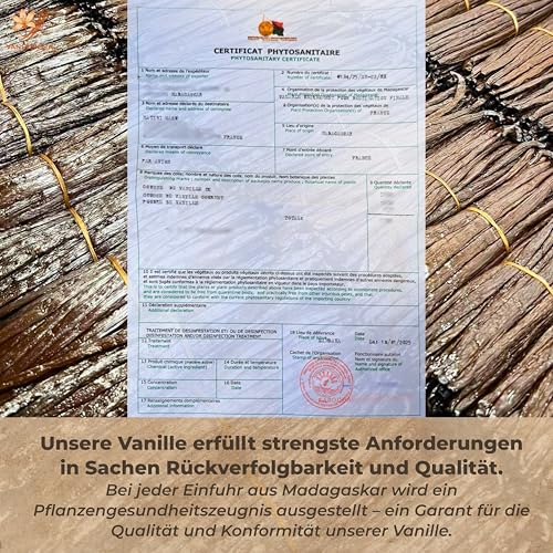 Vanillepulver Bourbon Gourmet 20g | 100% gemahlene Vanille aus Madagaskar | Naturvanille ohne Zucker | Intensives Aroma | Zip-Beutel | VANESENCIA