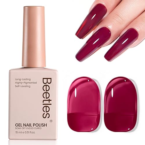 Beetles Burgundy Red Gel Nail Polish - 15ML Wine Red