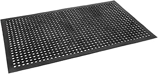 ROVSUN Rubber Floor Mat with Holes, Anti-Fatigue/Non-Slip Drainage Mat, for Industrial Kitchen Restaurant Bar Bathroom Uti