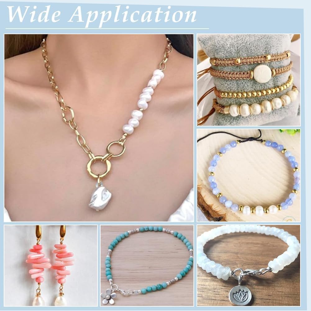 120Pcs 4 Sizes Crimp Bead Covers Stainless Steel Crimp Beads Covers 3.5-7mm Half Round Open Crimp Beads Covers Silver for DIY Jewelry Craft Making - Image 5