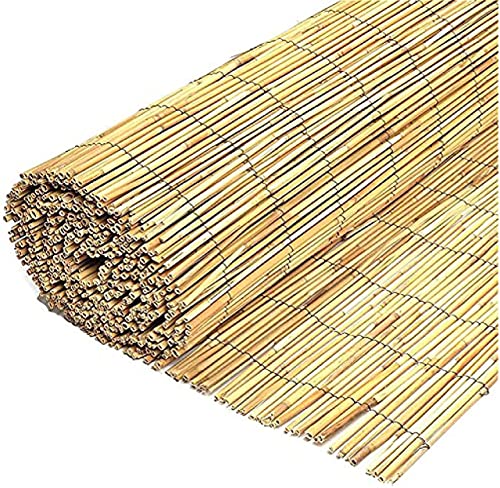 HMWD (1.2m x 4m 4m Wide Natural Peeled Reed Screening Roll, Garden Sunscreen Privacy Fence Panels Patio/Balcony/Outdoor Space Protective Screen - Available in 4 Sizes