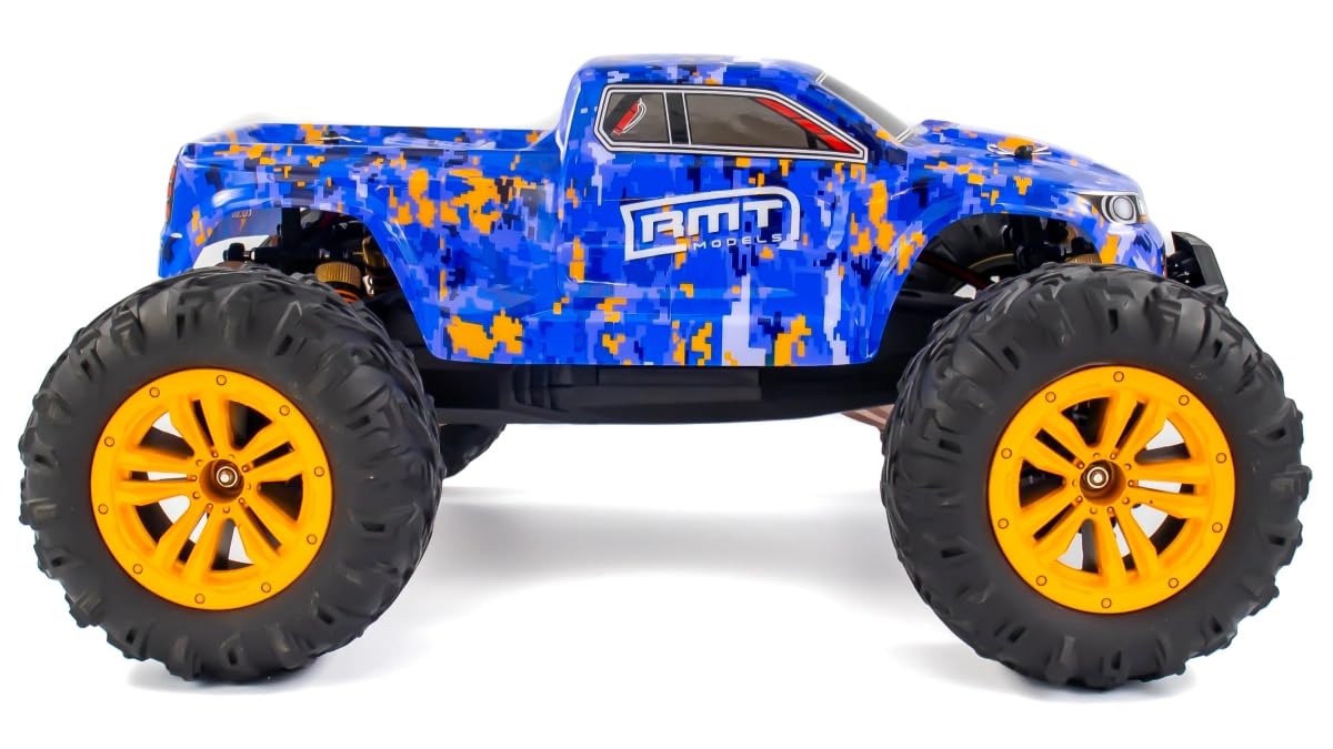 RC samochód RMT TwinRaptor niebieski 1:12 – 4WD Monster Truck 46 km/h, metalowy napęd, światło LED, wodoodporny, proporcjonalnie sterowany