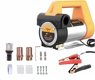 ILETD 780W Electric Oil Pump DC 12V/24V Diesel Kerosene Transfer Pump Self-Priming 80L/Min Diesel Kerosene Pump Fuel Dispenser (Color : Giallo, Size : Onecolor)