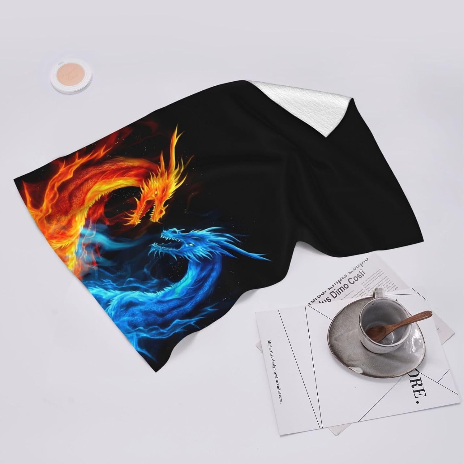 Dragon Decorative Hand Towels Dish Towels 27.5×16 in for Party Bathroom Bedroom, Kitchen Towels for Cooking Baking Home Decor image 4