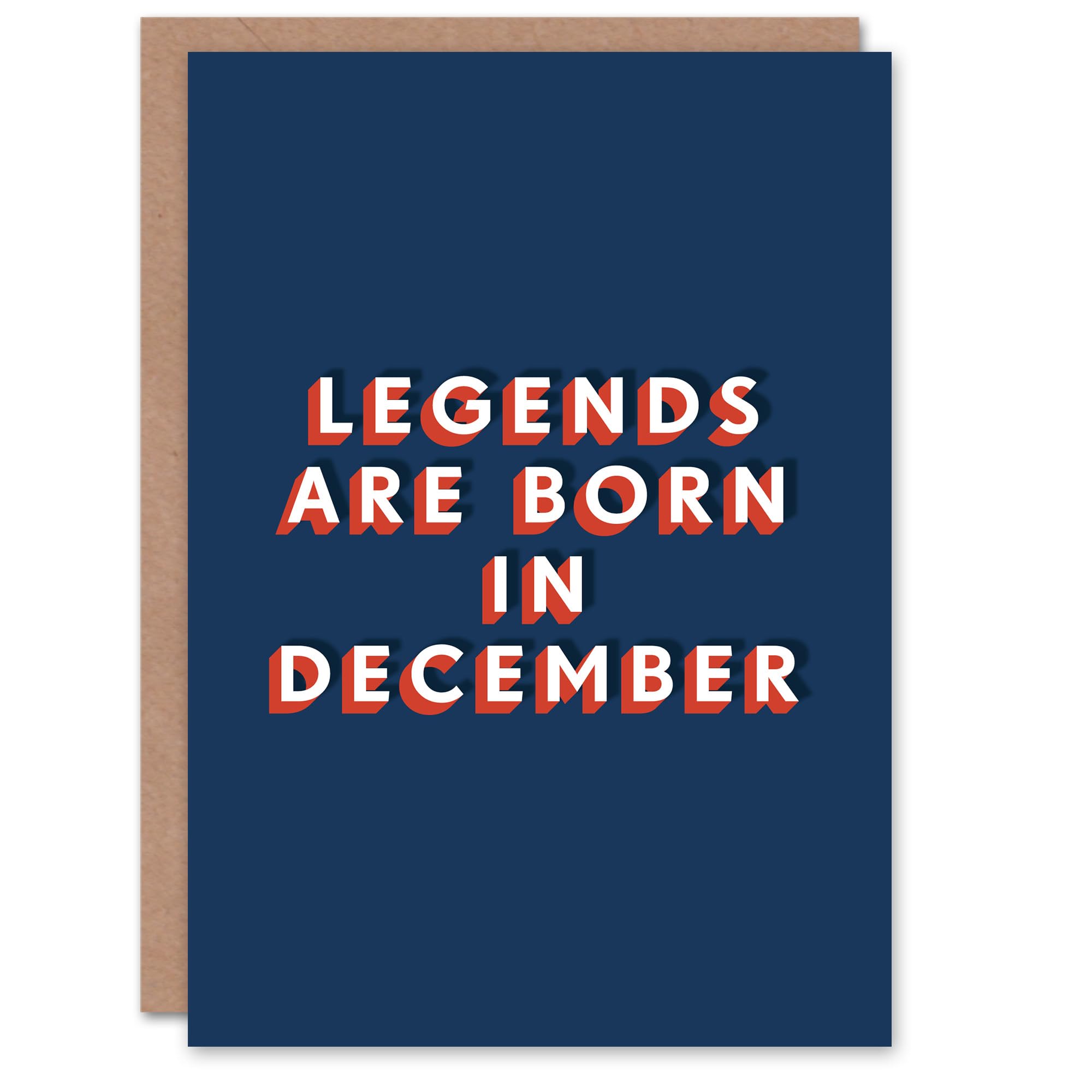Artery8 Legends Are Born In December Bold Modern For Him Birthday Card