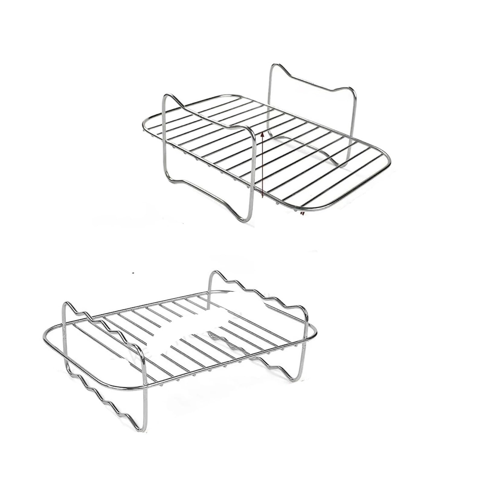 Juego de accesorios para freidora de aire, compatible con Ninja, AF400EU AF300EU | Double Stack XL - Molde de silicona para freidora de aire de 7.6 a 9.5 L (2 estantes para freidora de aire)