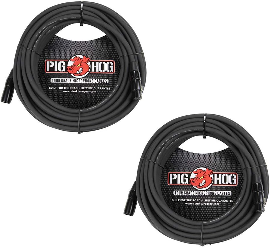 Pig HogSeries 50' XLR Microphone Cables 2-Pack