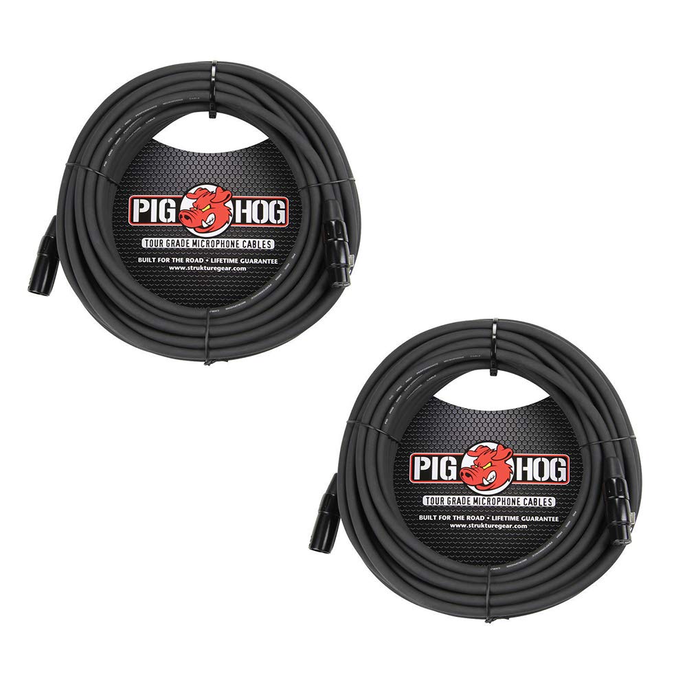 Pig HogSeries 50' XLR Microphone Cables 2-Pack