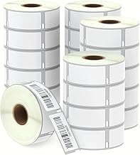 BETCKEY - 20 Rotoli 11352 Etichette Compatibile con DYMO S0722520, 25mm x 54mm, 10000 Etichette di Ritorno Grandi Utilizzo per LabelWriter 450 4XL NON per 550 o 5XL