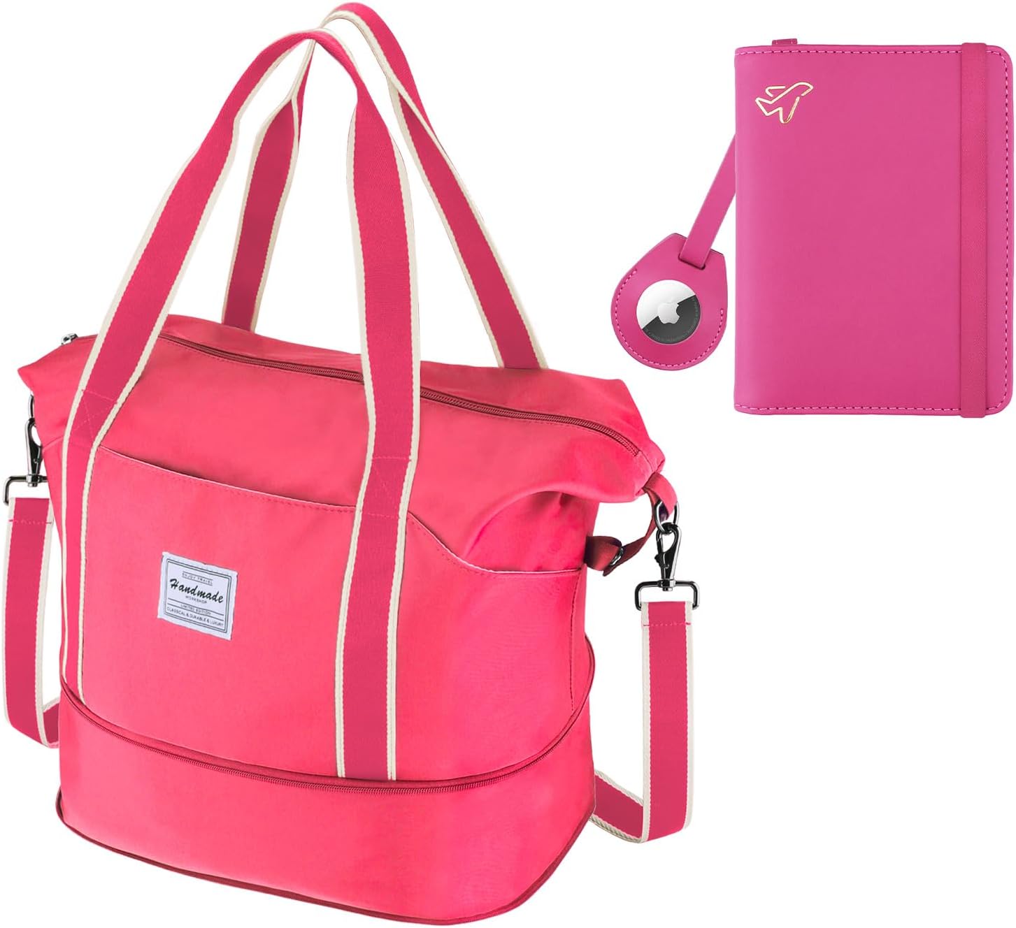 Travel Duffel Bag & Airtag Passport Holder Bundle