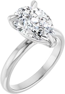 4 Carat Lab Diamond Engagement Ring Pear