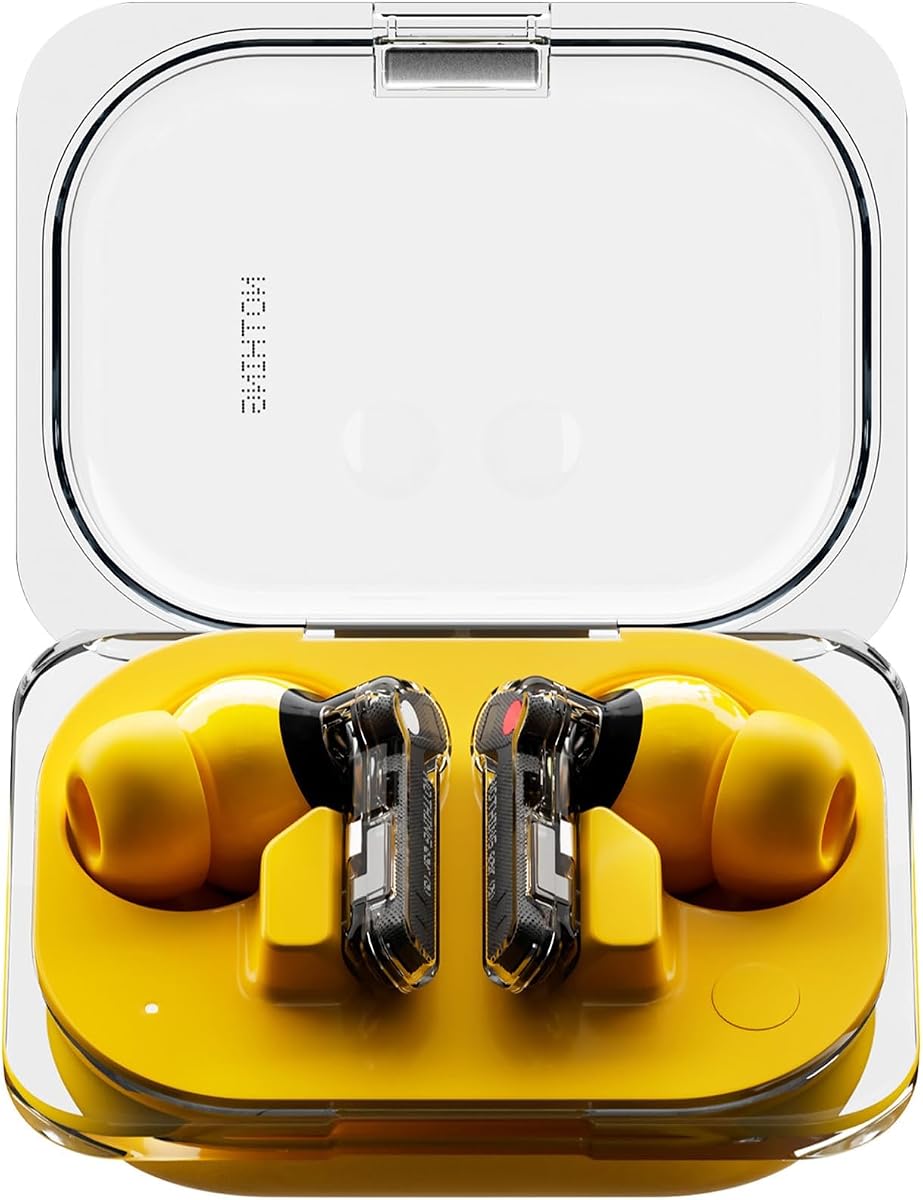 Ear (a) Wireless Earbuds, 45dB Hybrid Noise Cancelling Earbuds, Hi-Res Audio, Advanced Equaliser, Dual Connect, 6 Mics, 42.5H Playtime Ear Buds Wireless Bluetooth, Yellow