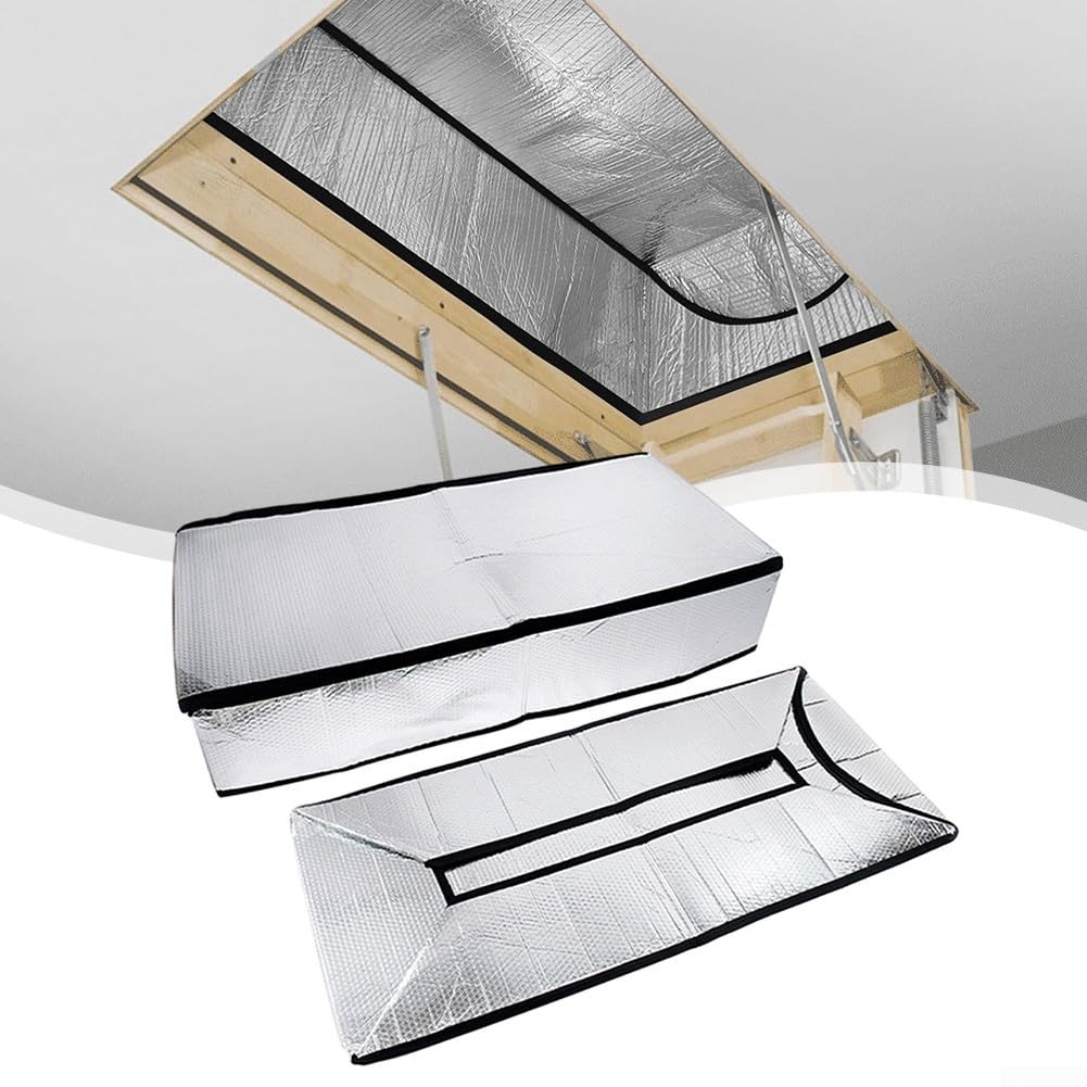 SPORTARC Dachboden Staubschutz, Dachboden Tür Isolierung Abdeckung, Dachboden Treppe Feuerfeste Isolierung Abdeckung Kit 63,5 x 137,2 x 27,9 cm für herunterziehbare Treppen