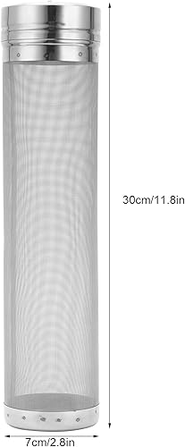 Miniatura 2 de Filtro de cerveza de acero inoxidable de malla 50 de 2.8 x 11.8 pulgadas, filtro de cesta de cerveza casera, filtro de cerveza, cartucho de filtro