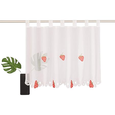 Dsnyu Scheibengardine 2er Set - 45x90cm Häkeloptik Weiß Für Küche & Bad