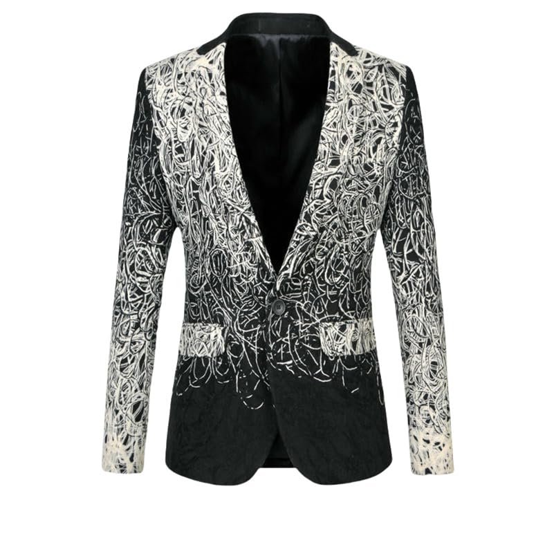 Blazer décontracté pour homme coupe ajustée USTZFTBCL veste élégante slim