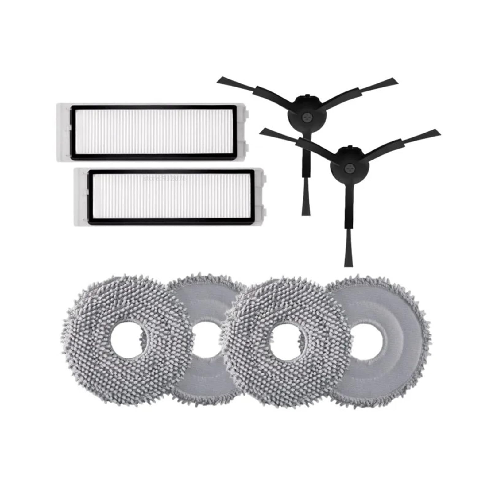 Aihdbcl Revo Pack 1 Washable Filter Main/Side Brush Mop ，Compatible For Roborock，Q Revo