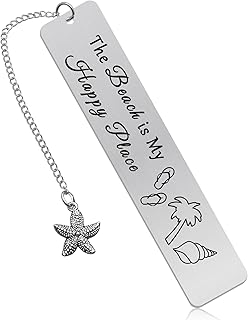 Beach Lover Gift for Women Bookmark Beach Gifts for Women Girls Beach Theme Bookmark Gift Vacation Gift Summer Beach Gift for Beach Lover Graduation Gift for Sister Friends Teens Boys Student
