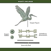 Vista 6 de Good Directions Veleta de garza azul agraciada, cobre verde azul