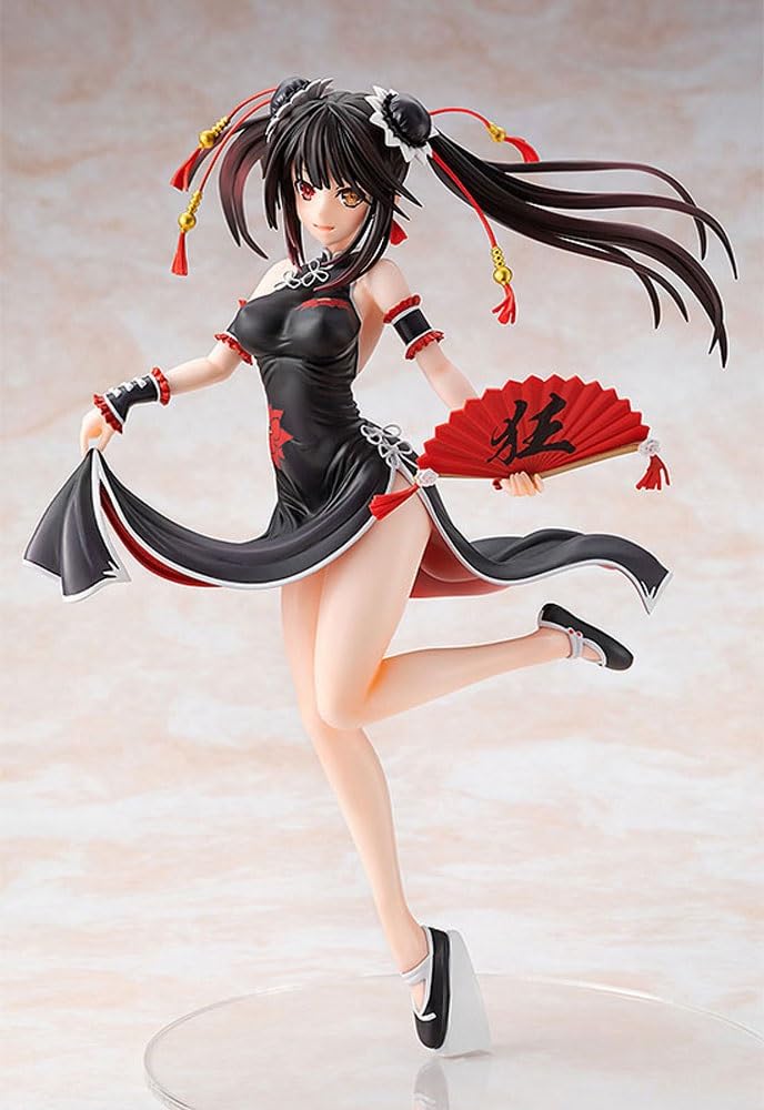 NFsgVCGJVestido Chino Kurumi Tokisaki Ver. Figura di acción 1/7/figura Figura dell'anime/Personaje Pintado 23,5 cm/9,3 Pulgadas