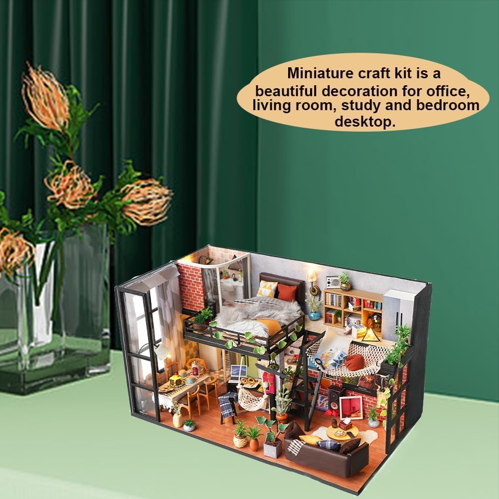 Miniaturowy domek dla lalek DIY zestaw do samodzielnego wykonania w chińskim stylu, ręcznie wykonany model domu DIY, kreatywny pokój z meblami na romantyczny prezent walentynkowy (utopia
