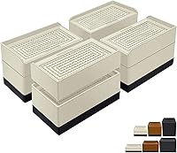 Vista 20 de Elevadores de muebles de 1.5 pulgadas, bloques elevadores rectangulares ajustables para cama, sofá, mesa y elevación de sofá, soporte resistente