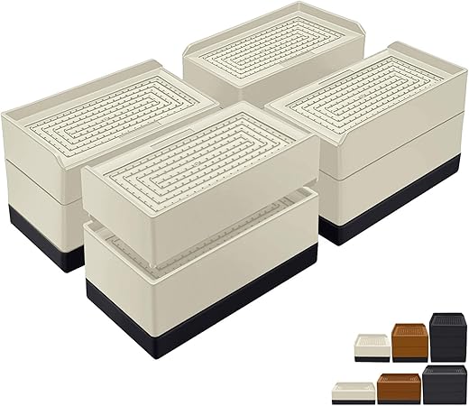Amazon.com: ANNKUT Furniture Risers 3 inch, Rectangle Adjustable Risers ...