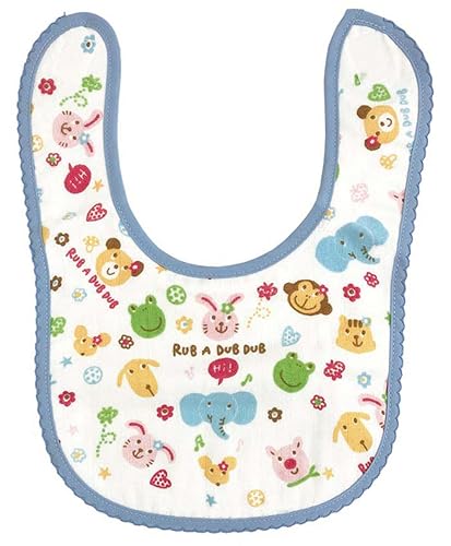 モンスイユ ラブアダブダブ R.ベビー カラフル ガーゼスタイ ブルー 31009