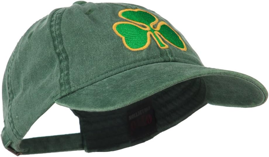St. Patrick's Day Clover Embroidered Washed Cap